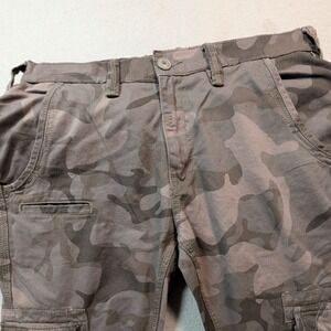 Jordan Craig Cargo Pants Men 32/32 Grey Camo Straight Leg Multi-Pocket